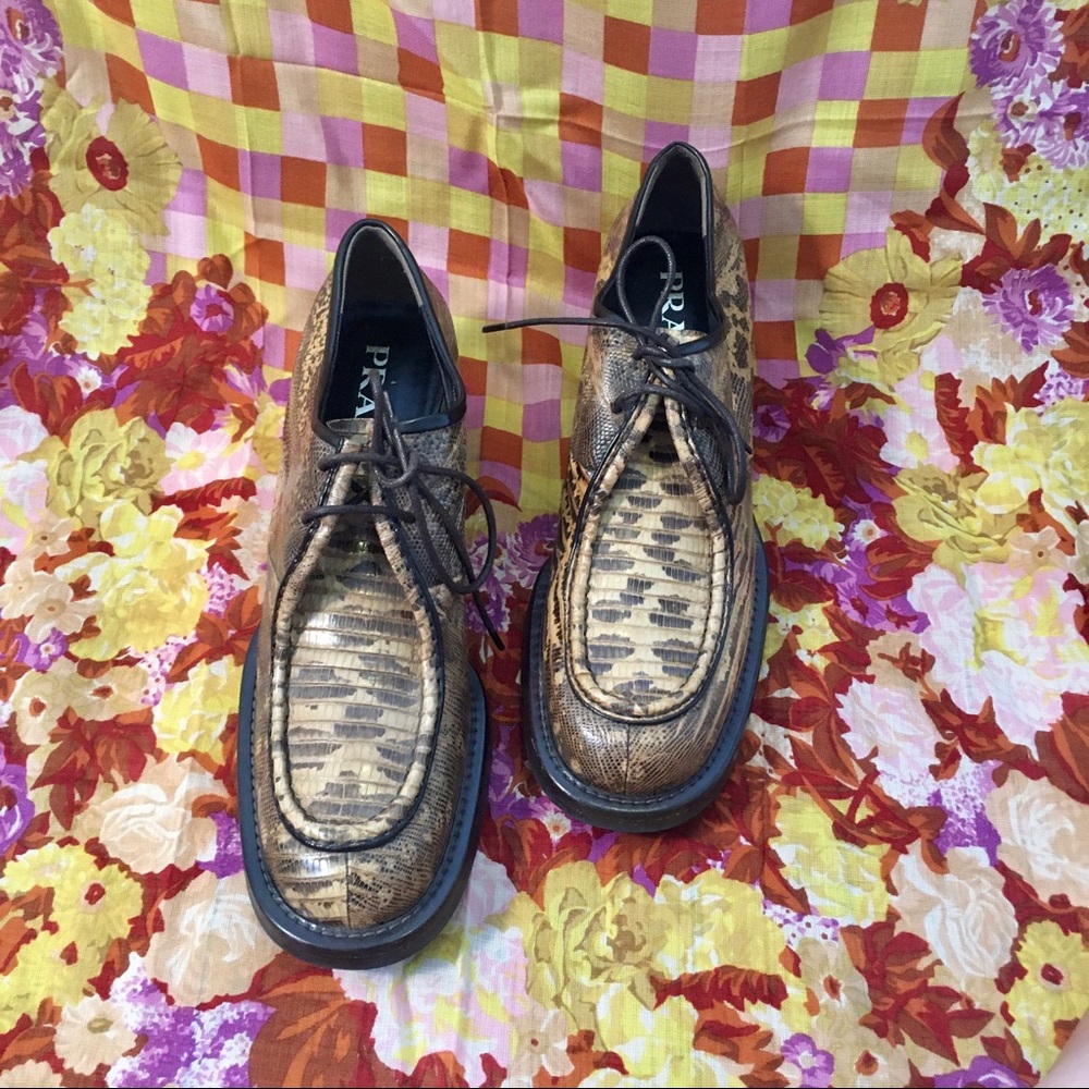 Prada Reptile Lace Ups - Picture 3 of 5
